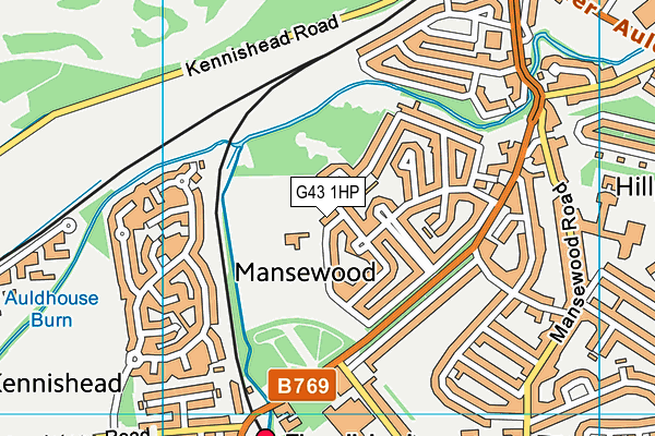 G43 1HP map - OS VectorMap District (Ordnance Survey) G43 1HP map - OS VectorMap District (Ordnance Survey)