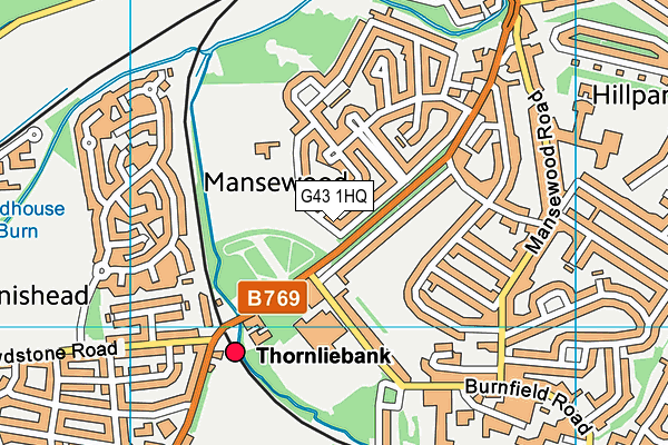 G43 1HQ map - OS VectorMap District (Ordnance Survey) G43 1HQ map - OS VectorMap District (Ordnance Survey)