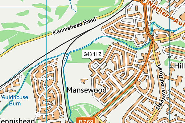 G43 1HZ map - OS VectorMap District (Ordnance Survey) G43 1HZ map - OS VectorMap District (Ordnance Survey)