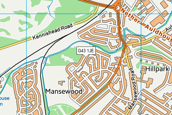 G43 1JE map - OS VectorMap District (Ordnance Survey) G43 1JE map - OS VectorMap District (Ordnance Survey)
