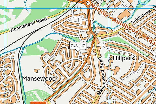 G43 1JG map - OS VectorMap District (Ordnance Survey) G43 1JG map - OS VectorMap District (Ordnance Survey)