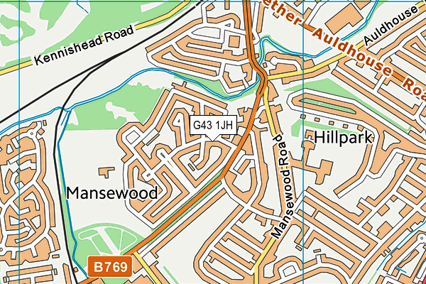 G43 1JH map - OS VectorMap District (Ordnance Survey)