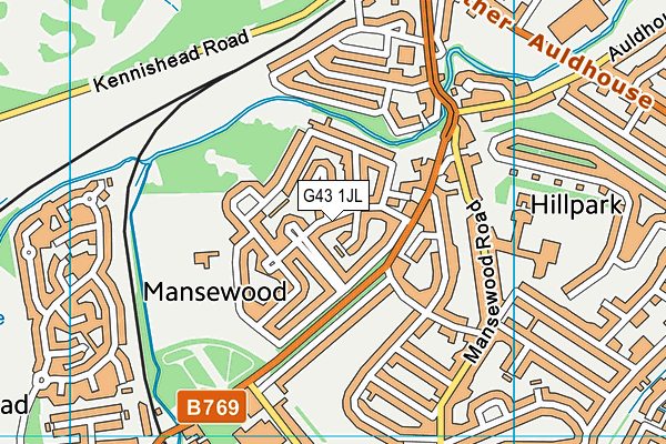 G43 1JL map - OS VectorMap District (Ordnance Survey) G43 1JL map - OS VectorMap District (Ordnance Survey)