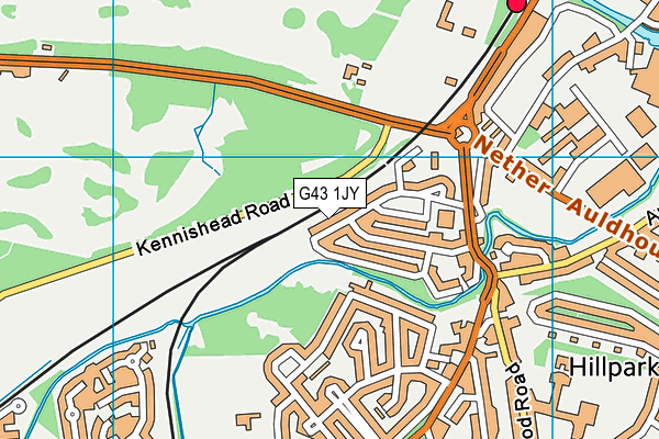 G43 1JY map - OS VectorMap District (Ordnance Survey)