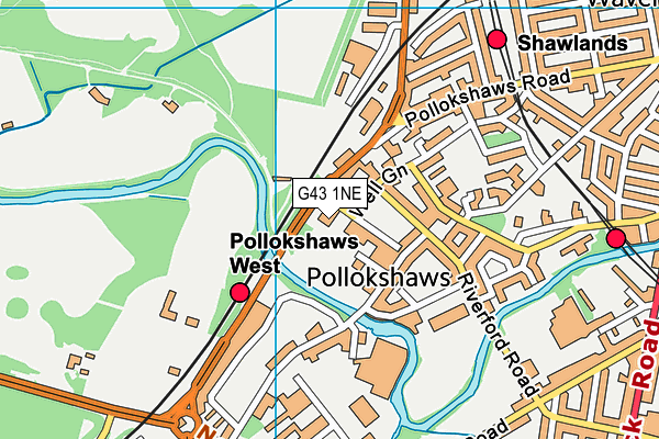 G43 1NE map - OS VectorMap District (Ordnance Survey) G43 1NE map - OS VectorMap District (Ordnance Survey)