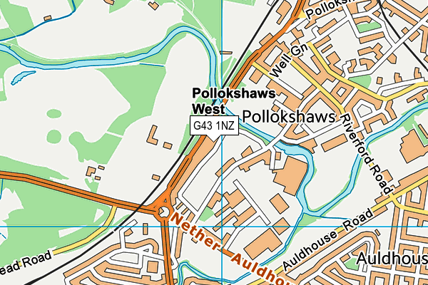 G43 1NZ map - OS VectorMap District (Ordnance Survey)