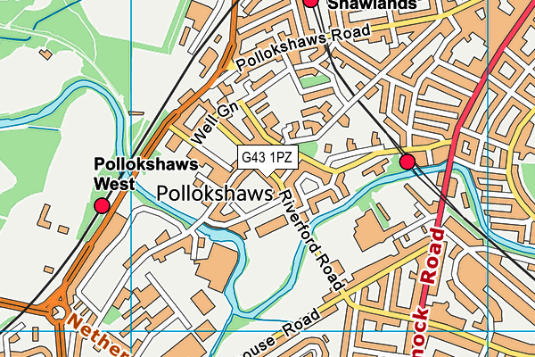 G43 1PZ map - OS VectorMap District (Ordnance Survey) G43 1PZ map - OS VectorMap District (Ordnance Survey)
