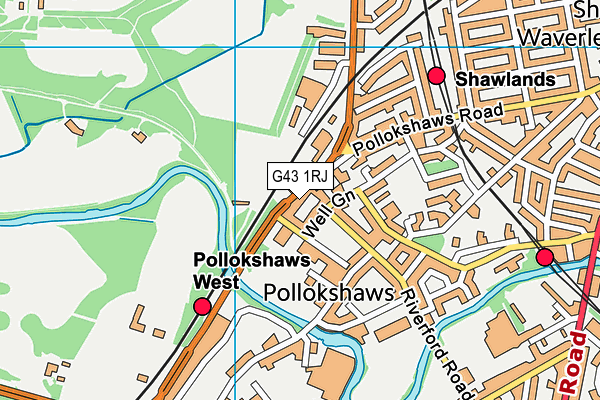 G43 1RJ map - OS VectorMap District (Ordnance Survey) G43 1RJ map - OS VectorMap District (Ordnance Survey)