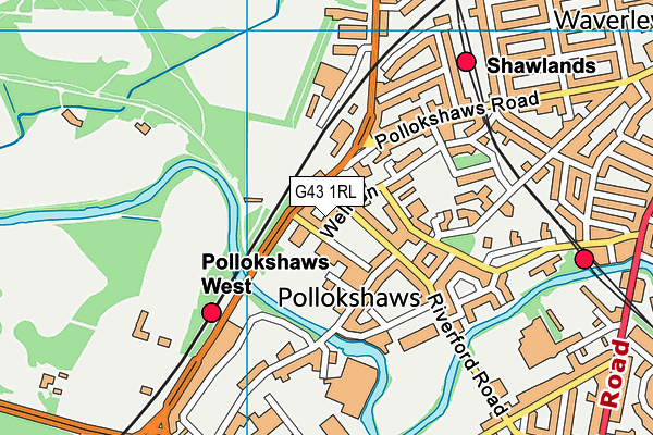 G43 1RL map - OS VectorMap District (Ordnance Survey) G43 1RL map - OS VectorMap District (Ordnance Survey)