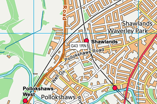 G43 1RN map - OS VectorMap District (Ordnance Survey) G43 1RN map - OS VectorMap District (Ordnance Survey)