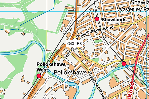 G43 1RS map - OS VectorMap District (Ordnance Survey) G43 1RS map - OS VectorMap District (Ordnance Survey)