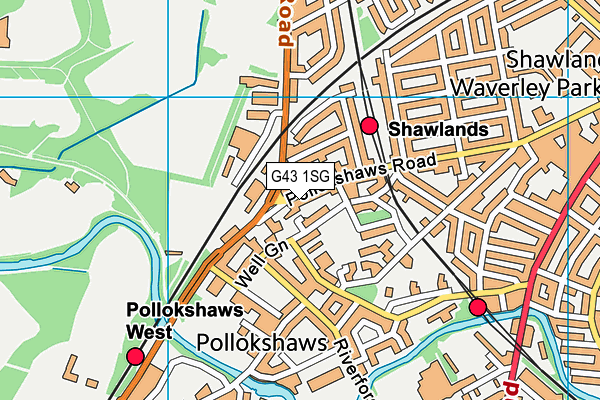 G43 1SG map - OS VectorMap District (Ordnance Survey)