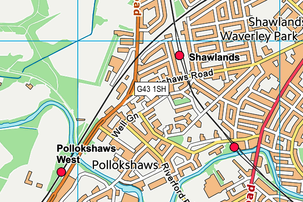 G43 1SH map - OS VectorMap District (Ordnance Survey)