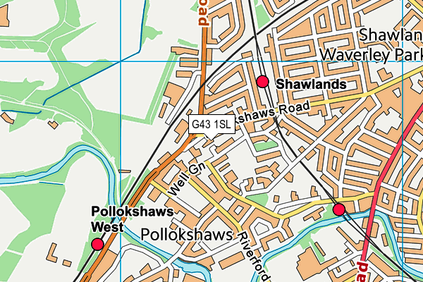 G43 1SL map - OS VectorMap District (Ordnance Survey) G43 1SL map - OS VectorMap District (Ordnance Survey)