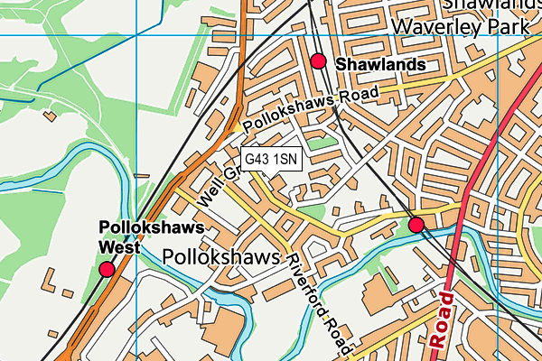 G43 1SN map - OS VectorMap District (Ordnance Survey) G43 1SN map - OS VectorMap District (Ordnance Survey)