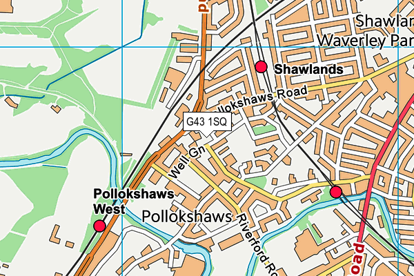 G43 1SQ map - OS VectorMap District (Ordnance Survey)
