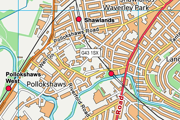 G43 1SX map - OS VectorMap District (Ordnance Survey) G43 1SX map - OS VectorMap District (Ordnance Survey)