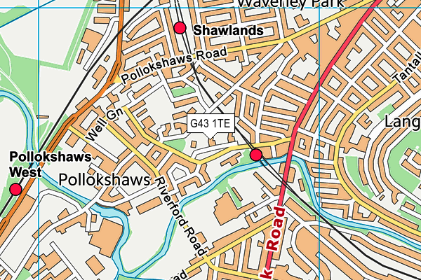 G43 1TE map - OS VectorMap District (Ordnance Survey) G43 1TE map - OS VectorMap District (Ordnance Survey)