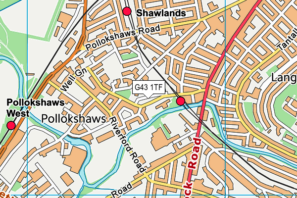 G43 1TF map - OS VectorMap District (Ordnance Survey) G43 1TF map - OS VectorMap District (Ordnance Survey)