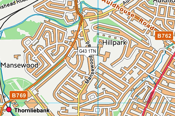 G43 1TN map - OS VectorMap District (Ordnance Survey) G43 1TN map - OS VectorMap District (Ordnance Survey)