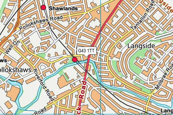 G43 1TT map - OS VectorMap District (Ordnance Survey) G43 1TT map - OS VectorMap District (Ordnance Survey)