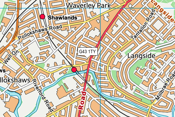 G43 1TY map - OS VectorMap District (Ordnance Survey) G43 1TY map - OS VectorMap District (Ordnance Survey)