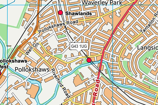 G43 1UG map - OS VectorMap District (Ordnance Survey) G43 1UG map - OS VectorMap District (Ordnance Survey)