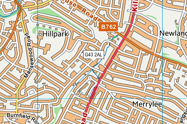 G43 2AL map - OS VectorMap District (Ordnance Survey)