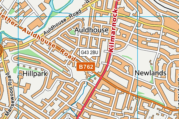 G43 2BU map - OS VectorMap District (Ordnance Survey)
