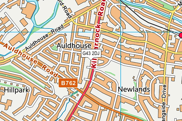 G43 2DJ map - OS VectorMap District (Ordnance Survey)