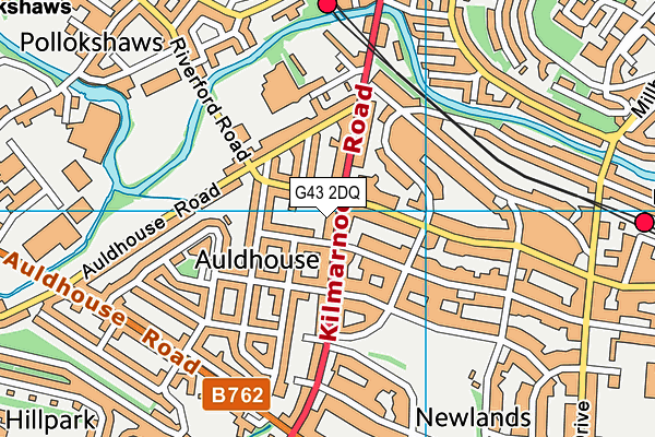 G43 2DQ map - OS VectorMap District (Ordnance Survey)