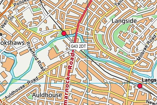 G43 2DT map - OS VectorMap District (Ordnance Survey)