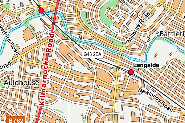 G43 2EA map - OS VectorMap District (Ordnance Survey)