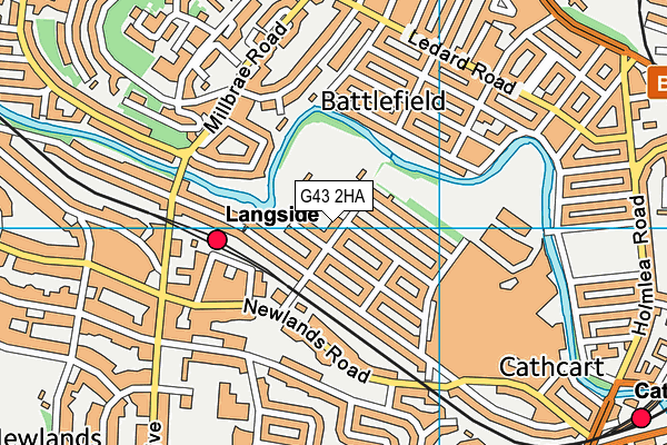 G43 2HA map - OS VectorMap District (Ordnance Survey) G43 2HA map - OS VectorMap District (Ordnance Survey)