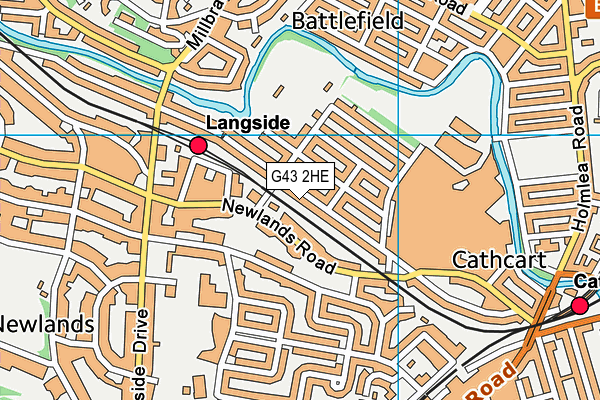 G43 2HE map - OS VectorMap District (Ordnance Survey) G43 2HE map - OS VectorMap District (Ordnance Survey)