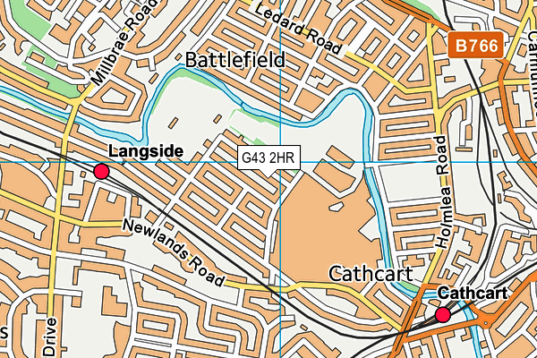 G43 2HR map - OS VectorMap District (Ordnance Survey)