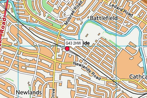 G43 2HW map - OS VectorMap District (Ordnance Survey) G43 2HW map - OS VectorMap District (Ordnance Survey)