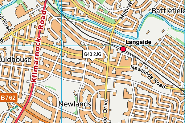 G43 2JG map - OS VectorMap District (Ordnance Survey)