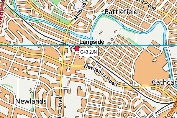 G43 2JN map - OS VectorMap District (Ordnance Survey)