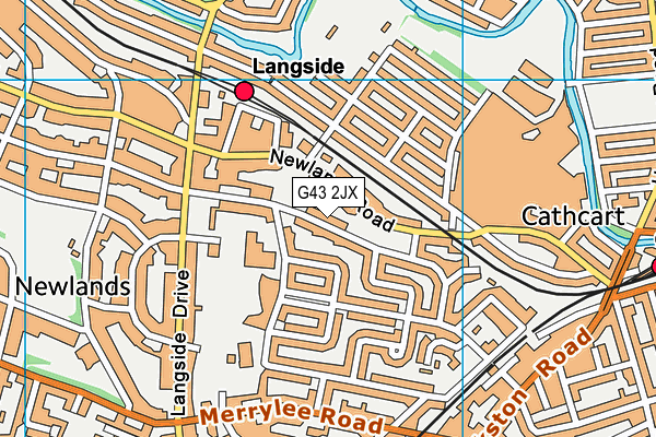 G43 2JX map - OS VectorMap District (Ordnance Survey) G43 2JX map - OS VectorMap District (Ordnance Survey)