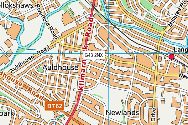 G43 2NX map - OS VectorMap District (Ordnance Survey)