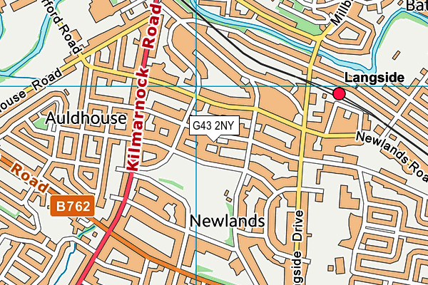 G43 2NY map - OS VectorMap District (Ordnance Survey)