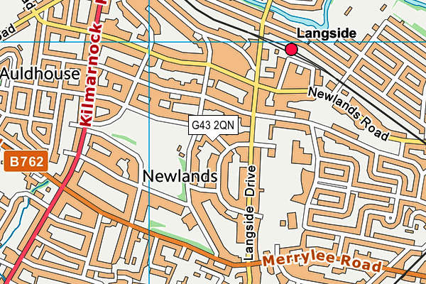 G43 2QN map - OS VectorMap District (Ordnance Survey)