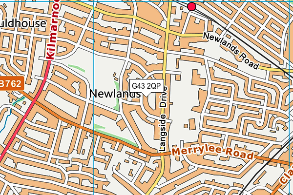 G43 2QP map - OS VectorMap District (Ordnance Survey)