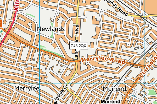 G43 2QX map - OS VectorMap District (Ordnance Survey) G43 2QX map - OS VectorMap District (Ordnance Survey)