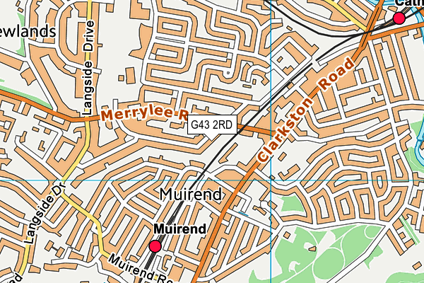 G43 2RD map - OS VectorMap District (Ordnance Survey)