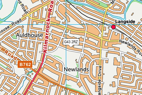 G43 2RZ map - OS VectorMap District (Ordnance Survey)