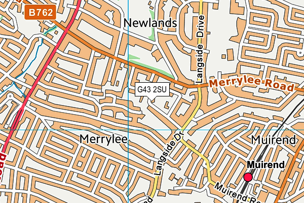 G43 2SU map - OS VectorMap District (Ordnance Survey)