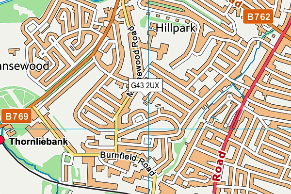 G43 2UX map - OS VectorMap District (Ordnance Survey) G43 2UX map - OS VectorMap District (Ordnance Survey)