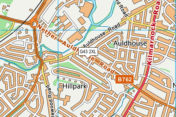 G43 2XL map - OS VectorMap District (Ordnance Survey)